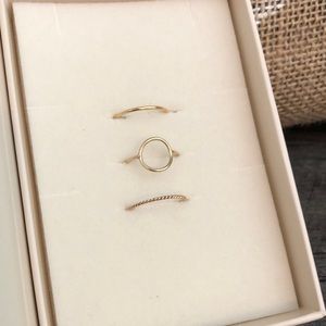 (3) Made by Mary rings. Size 4